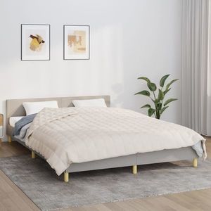 vidaXL Pătură grea, crem deschis, 200x220 cm, 9 kg, material textil imagine