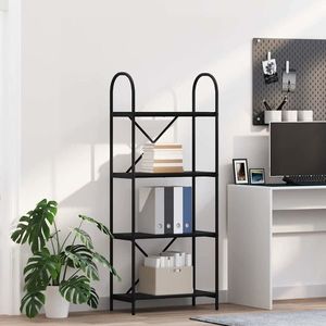 vidaXL Raft pentru cărți Stejar negru 60 x 30 x 146 cm Lemn compozit imagine