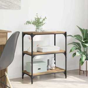 vidaXL Dulap pentru cărți stejar artizanal 60 x 33 x 70, 5 cm imagine