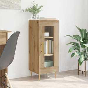 vidaXL Bufet stejar artizanal 34 x 34.5 x 90 cm Lemn compozit imagine