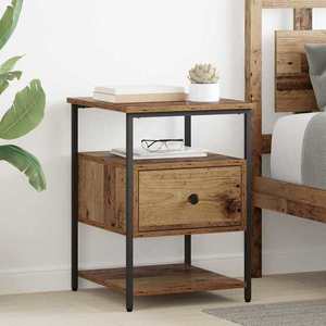 vidaXL Dulap de noapte Lemn vechi 40 x 42 x 56 cm Lemn compozit imagine