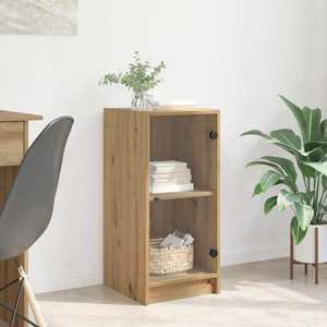 vidaXL Bufet stejar artizanal 35 x 37 x 76 cm Lemn compozit imagine