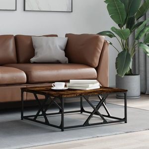 vidaXL Măsuță de cafea, stejar fumuriu, 70x70x30 cm, lemn prelucrat imagine