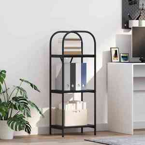 vidaXL Raft pentru cărți Stejar negru 40 x 30 x 109 cm Lemn compozit imagine