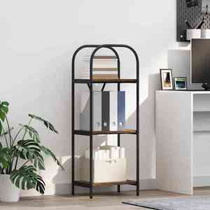 vidaXL Raft pentru cărți Stejar afumat 40 x 30 x 109 cm Lemn compozit imagine