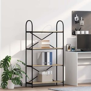 vidaXL Raft pentru cărți Stejar sonoma 80 x 30 x 146 cm Lemn compozit imagine