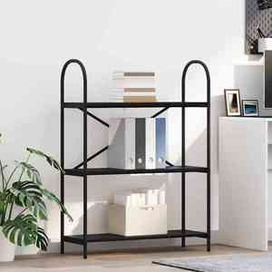 vidaXL Raft pentru cărți Stejar negru 80 x 30 x 109 cm Lemn compozit imagine