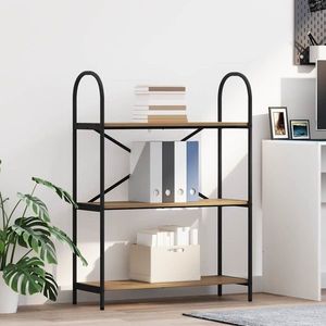 vidaXL Raft pentru cărți stejar artizanal 80 x 30 x 109 cm imagine