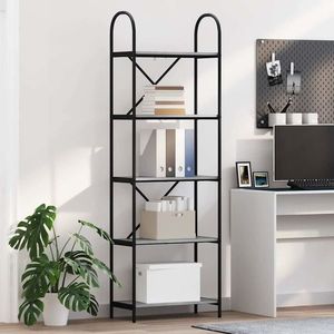 vidaXL Raft pentru cărți sonoma gri 60 x 30 x 183 cm Lemn compozit imagine