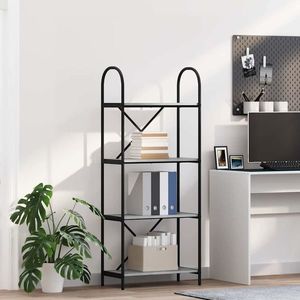 vidaXL Raft pentru cărți sonoma gri 60 x 30 x 146 cm Lemn compozit imagine
