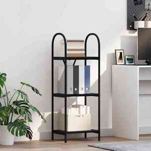 vidaXL Raft pentru cărți Stejar negru 40 x 30 x 109 cm Lemn compozit imagine