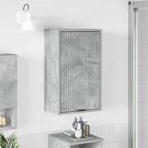 vidaXL Dulap de Baie Pe perete cu ușă Gri din beton 39 x 23, 5 x 65 cm imagine