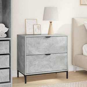 vidaXL Noptieră cu sertar Gri beton 63.5 x 36 x 61 cm Lemn compozit imagine