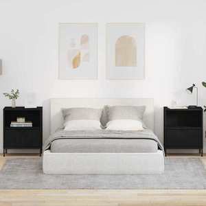 vidaXL Mese de noptieră 2 pcs Negru 49 x 36 x 61 cm Lemn compozit imagine