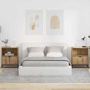 vidaXL Mese de noptieră 2 pcs stejar artizanal 49 x 36 x 61 cm imagine