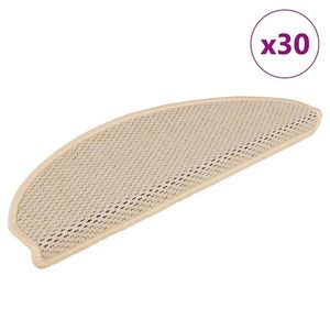 vidaXL Covorașe scară autoadezive aspect sisal 30 buc 65x21x4cm Berber imagine