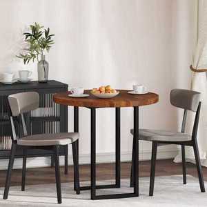 vidaXL Placă de masă Maro închis Ø 80 x 4 cm Lemn de stejar masiv imagine