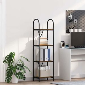 vidaXL Raft pentru cărți Stejar afumat 40 x 30 x 146 cm Lemn compozit imagine