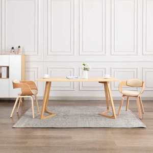 vidaXL Scaune de bucătărie, 2 buc, lemn curbat & piele ecologică imagine