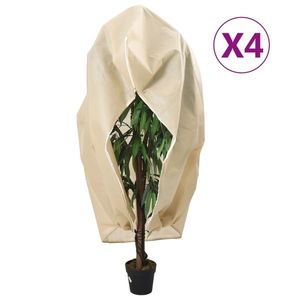 vidaXL Huse de plante din fleece cu fermoar 4 buc. 70 g/m² 1, 2x1, 8 m imagine