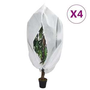 vidaXL Protecție de fleece plante cu fermoar 4 buc 70 g/m² 3, 93x3, 5 m imagine