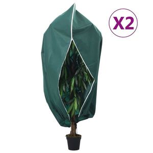 vidaXL Huse pentru plante din fleece cu fermoar 2 buc 70 g/m² 2, 36x2 m imagine