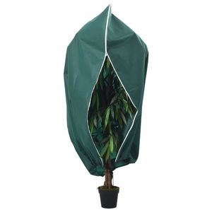 vidaXL Protecție de fleece pt plante, cu fermoar, 70 g/m², 2, 36x2 m imagine