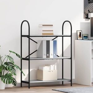 vidaXL Raft pentru cărți sonoma gri 80 x 30 x 109 cm Lemn compozit imagine