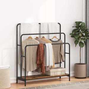 vidaXL Stativ pentru haine Lemn vechi 90 x 30 x 100.5 cm Lemn compozit imagine