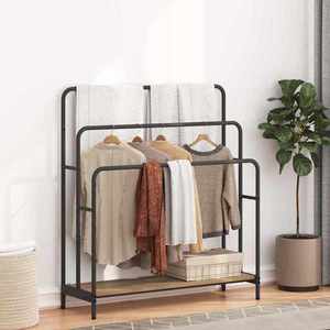 vidaXL Stativ pentru haine cu raft stejar artizanal 90 x 30 x 100.5 cm imagine