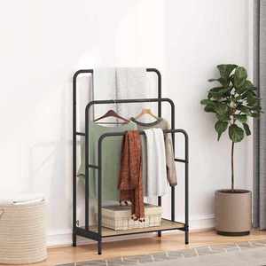 vidaXL Stativ pentru haine cu raft Stejar sonoma 60 x 30 x 100.5 cm imagine