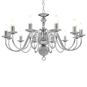 vidaXL Candelabru, argintiu, 12 becuri x E14 imagine