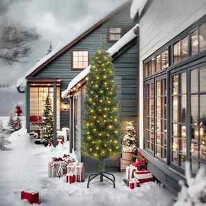 vidaXL Brad de Crăciun artificial Verde 240 cm PVC și oțel și plastic imagine