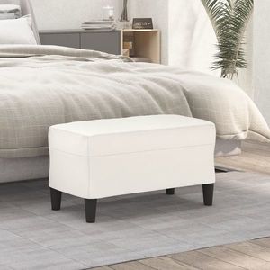 vidaXL Bancă, crem, 70x35x41 cm, piele ecologică imagine