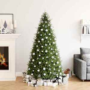 vidaXL Set globuri de Crăciun 111 buc., argintiu, polistiren imagine