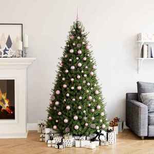 vidaXL Set globuri de Crăciun 111 buc., roz, polistiren imagine