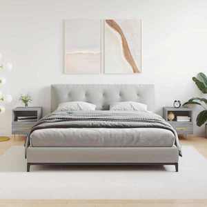vidaXL Noptiere, 2 buc., gri sonoma, 40x35x47, 5 cm, lemn compozit imagine