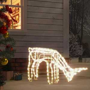 vidaXL Figurină ren de Crăciun, alb cald, 73x31x45 cm imagine