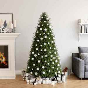 vidaXL Set globuri de Crăciun, 100 piese, alb imagine