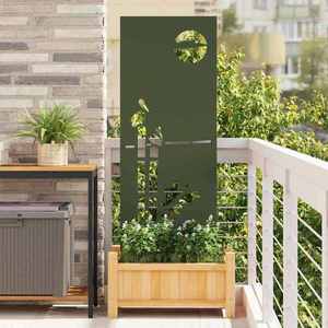 vidaXL Ecran de intimitate pentru grădină Olivengrønn 50 x 140 cm imagine