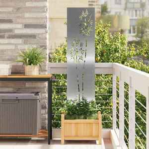 vidaXL Ecran de intimitate pentru grădină Argintiu 32 x 140 cm imagine