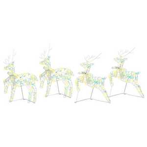 vidaXL Renii LED cu 80 LED 4 pcs Multicolor PET imagine