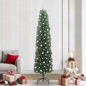 vidaXL Brad de Crăciun artificial Verde 240 cm PVC și oțel și plastic imagine