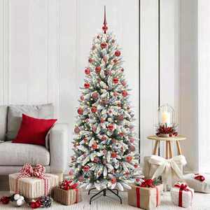 vidaXL Brad de Crăciun artificial cu 300 LED cu suport Alb 180 cm imagine