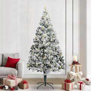 vidaXL Brad de Crăciun artificial Verde 240 cm PVC și Oțel și Plastic imagine