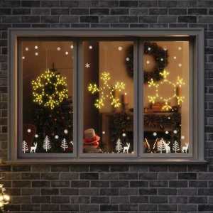 vidaXL Fulger de Crăciun cu 252 LED Alb cald 45 x 38 cm PVC imagine