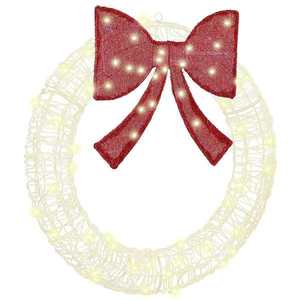 vidaXL Coroană cu 60 LED Alb cald 75 cm Acril imagine