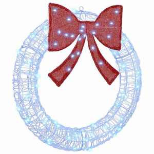 vidaXL Coroană cu 60 LED albastru 75 cm Acril imagine