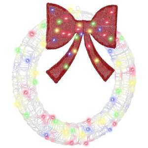 vidaXL Coroană cu 60 LED Multicolour 75 cm Acril imagine