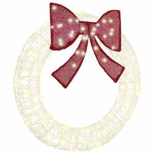 vidaXL Coroană cu 80 LED Alb cald 90 cm Acril imagine